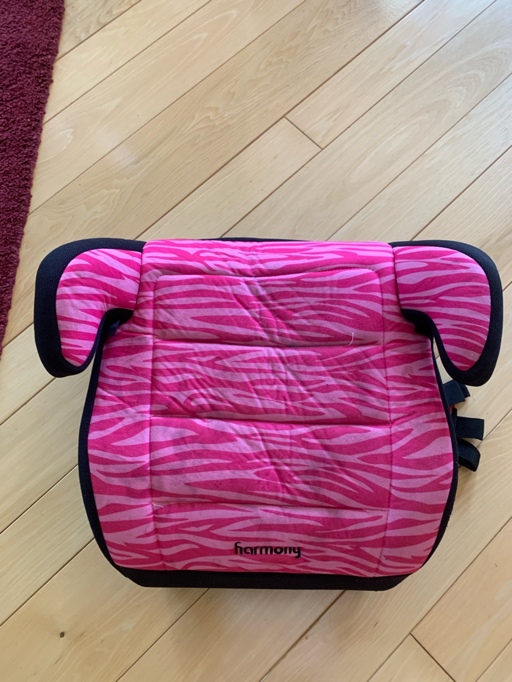 Harmony Pink Zebra-Print Kids Booster Seat